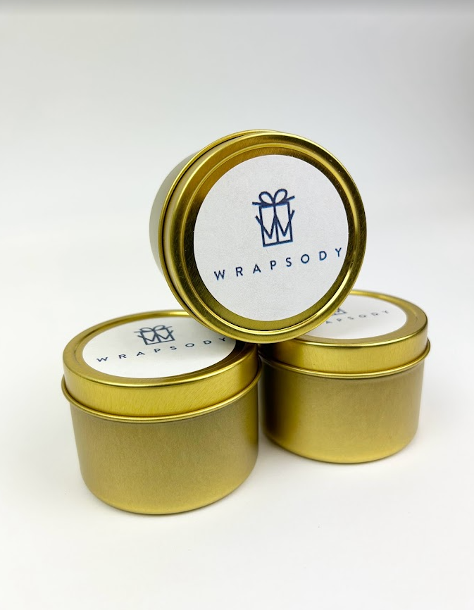 Wrapsody Candle Tin 4oz Candles in Silver Spruce at Wrapsody