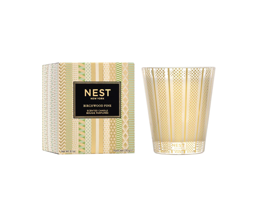 Nest Classic Candle 8.1oz Candles in Birchwood Pine at Wrapsody