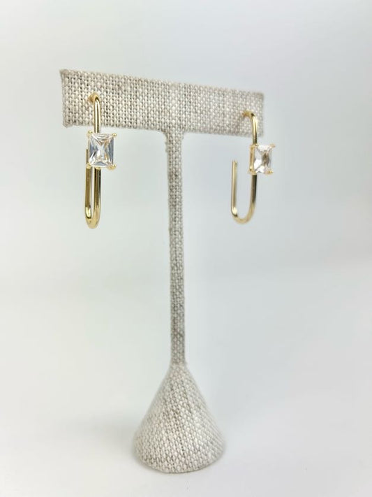 Simple Oval Gold Earrings Earrings in  at Wrapsody