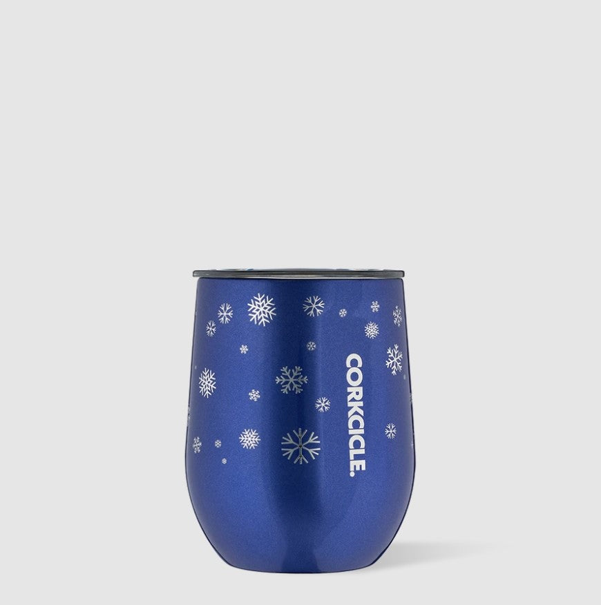 Corkcicle Stemless Wine 12oz Drinkware in Snowfall Blue at Wrapsody