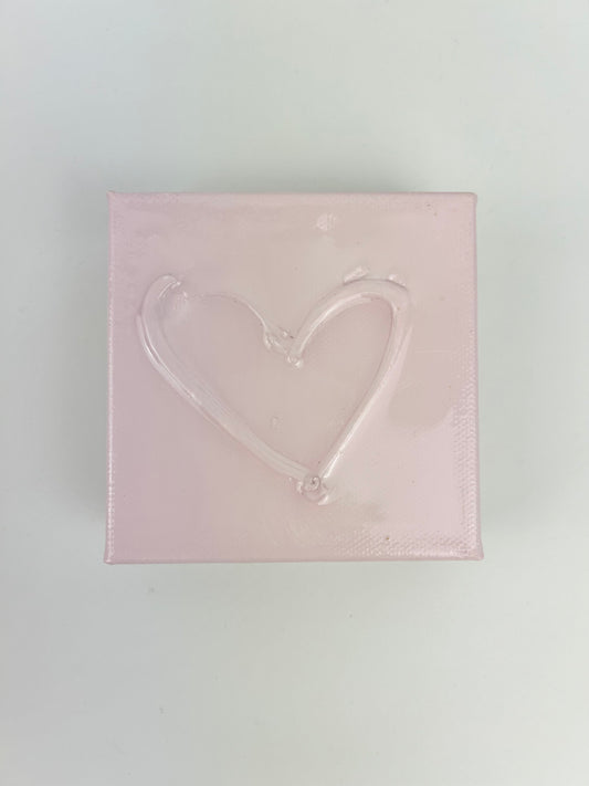 Light Pink Mini Hearts Canvas Home Decor in  at Wrapsody