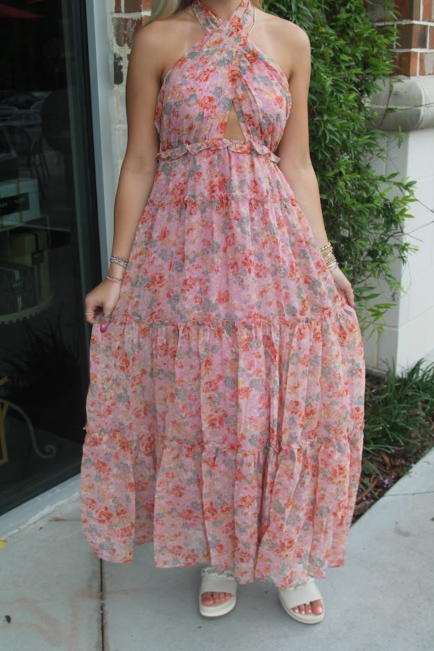 Jaidee Floral Maxi Dress Dresses in  at Wrapsody