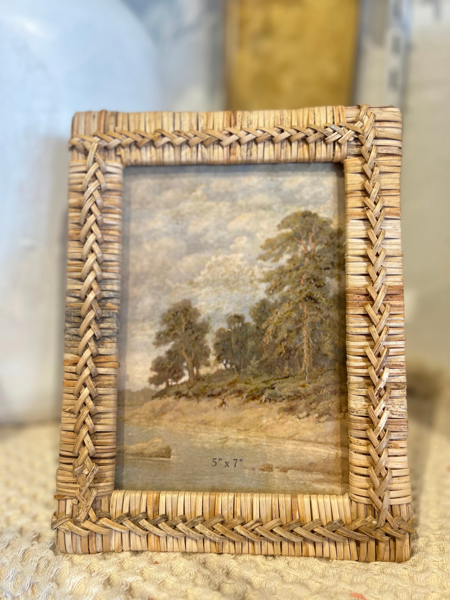 Woven Rattan Frame Picture Frames in  at Wrapsody