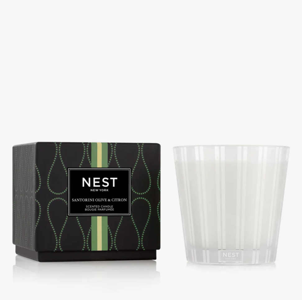 Nest 3-Wick Candle 21.1oz Candles in Santorini Olive & Citron at Wrapsody