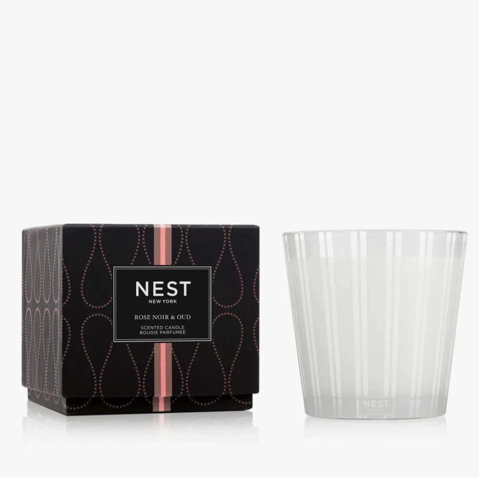 Nest 3-Wick Candle 21.1oz Candles in Rose Noir & Oud at Wrapsody