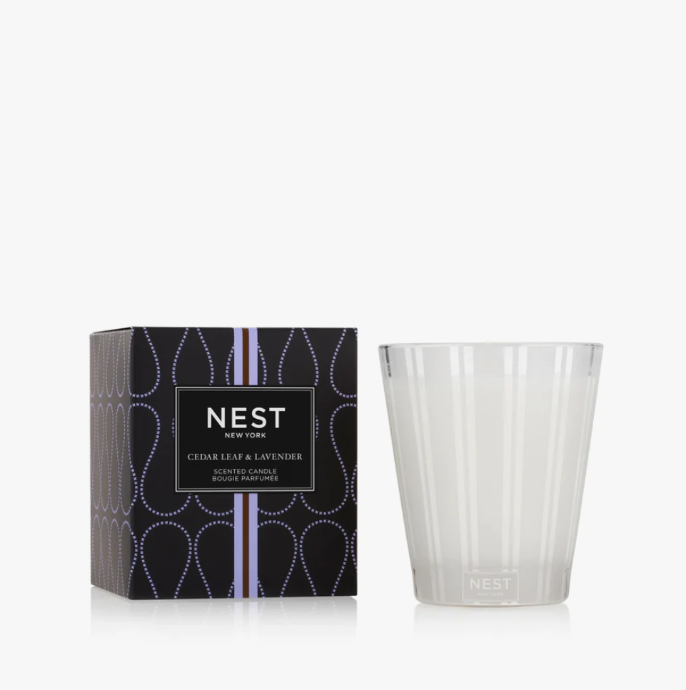 Nest Classic Candle 8.1oz Candles in Cedarleaf & Lavender at Wrapsody