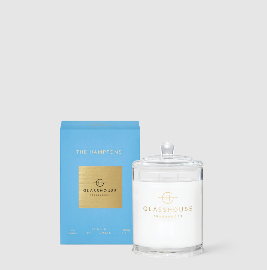 Glasshouse Candle 13.4oz Candles in The Hamptons at Wrapsody
