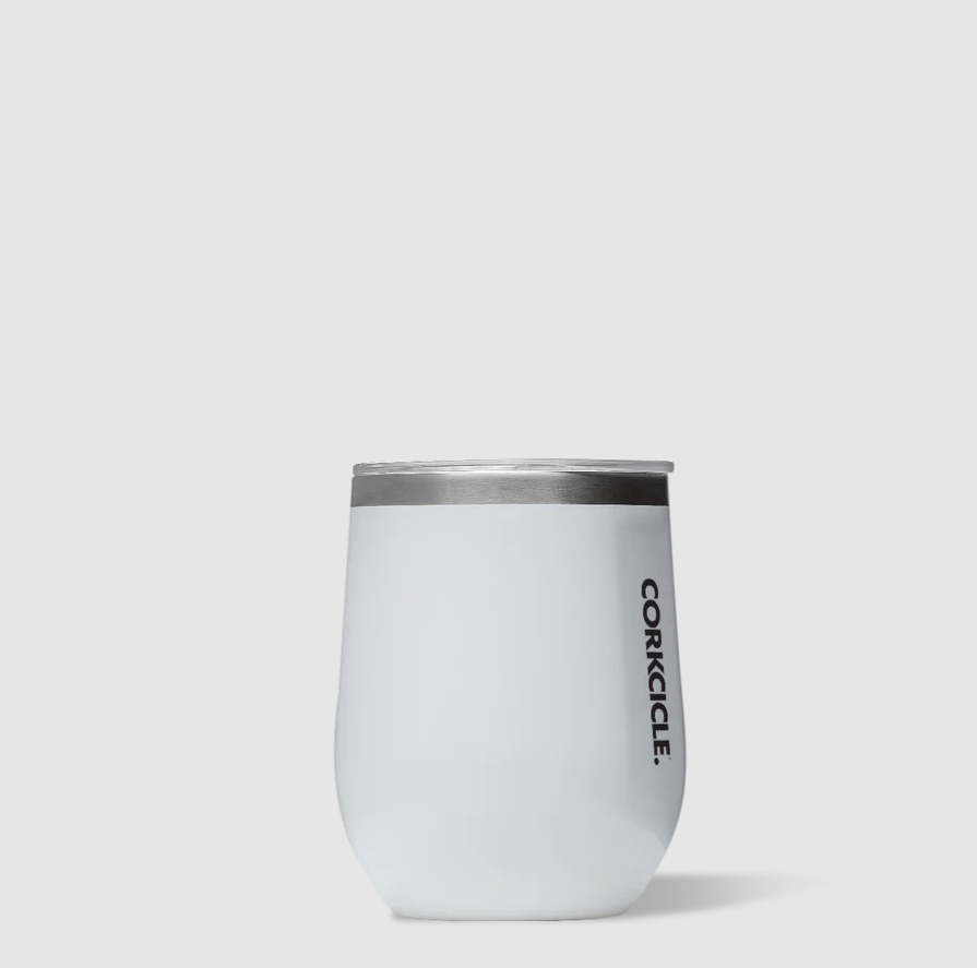 Corkcicle Stemless Wine 12oz Drinkware in White at Wrapsody