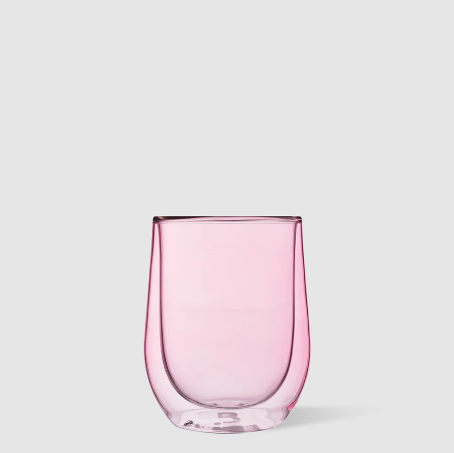 Stemless Glass Blush Set of 2 Drinkware in  at Wrapsody