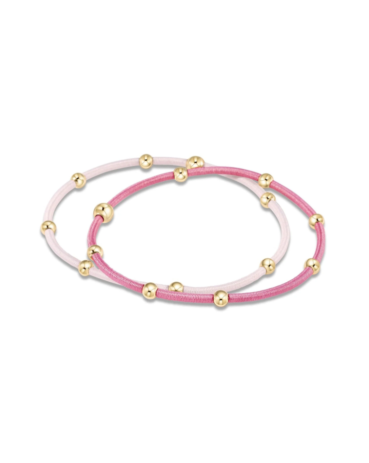 Enewton Hair Tie S/2 Hair Accessories in Pinky Promise at Wrapsody