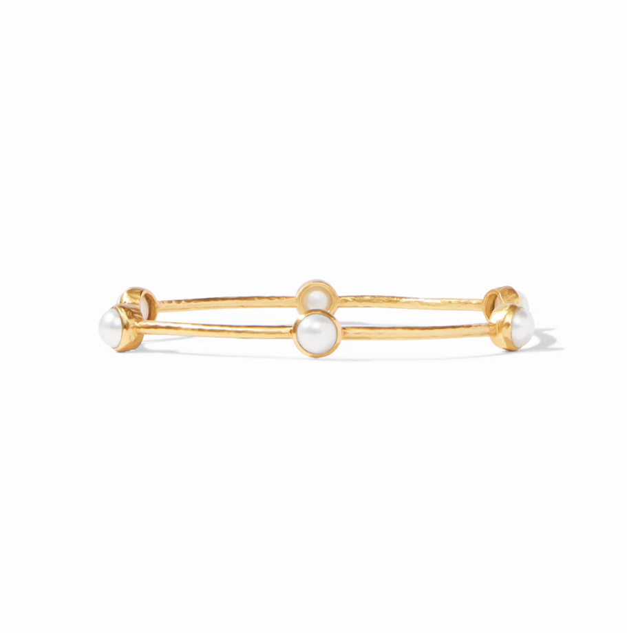 Julie Vos Milano Luxe Bangle Bracelets in Pearl at Wrapsody