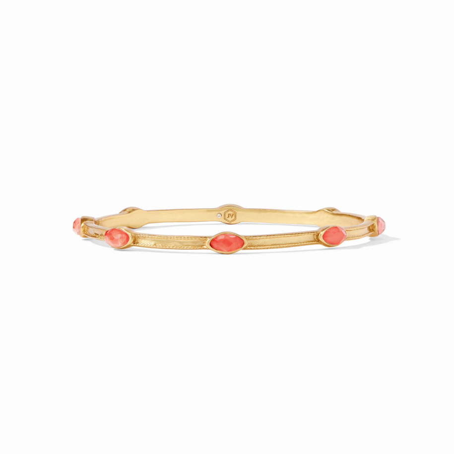 Julie Vos Monaco Iridescent Coral Bangle Bracelets in  at Wrapsody