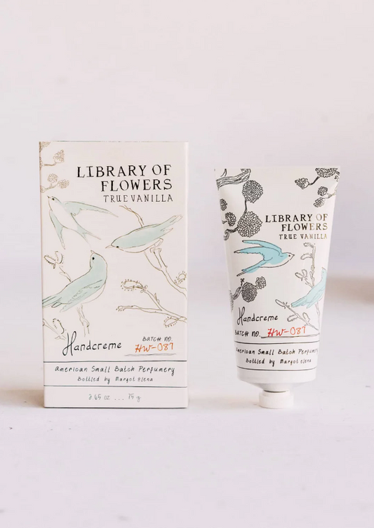 Library of Flowers Boxed Hand Creme Bath & Body in True Vanilla at Wrapsody