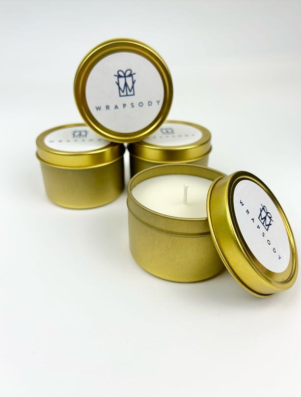 Wrapsody Candle Tin 4oz Candles in  at Wrapsody