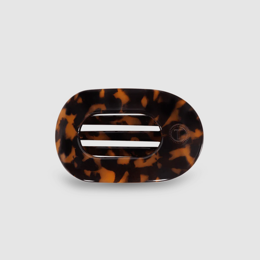 Teletie Flat Clip Tortoise - Small Hair Accessories in  at Wrapsody