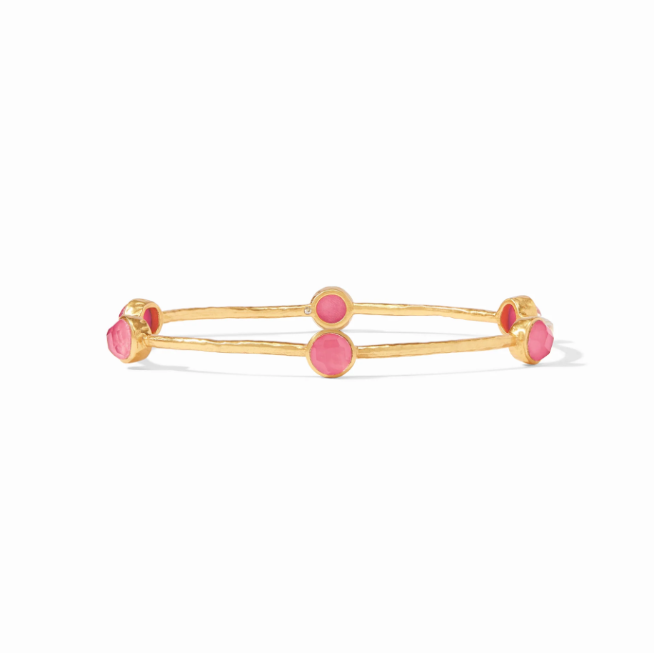 Julie Vos Milano Luxe Bangle Bracelets in Peony Pink at Wrapsody