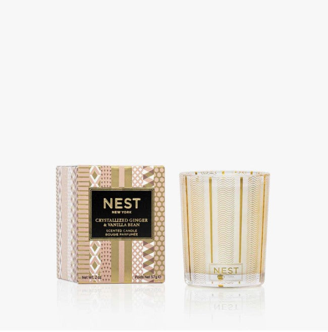 Nest Votive Candle 2oz Candles in Ginger & Vanilla Bean at Wrapsody