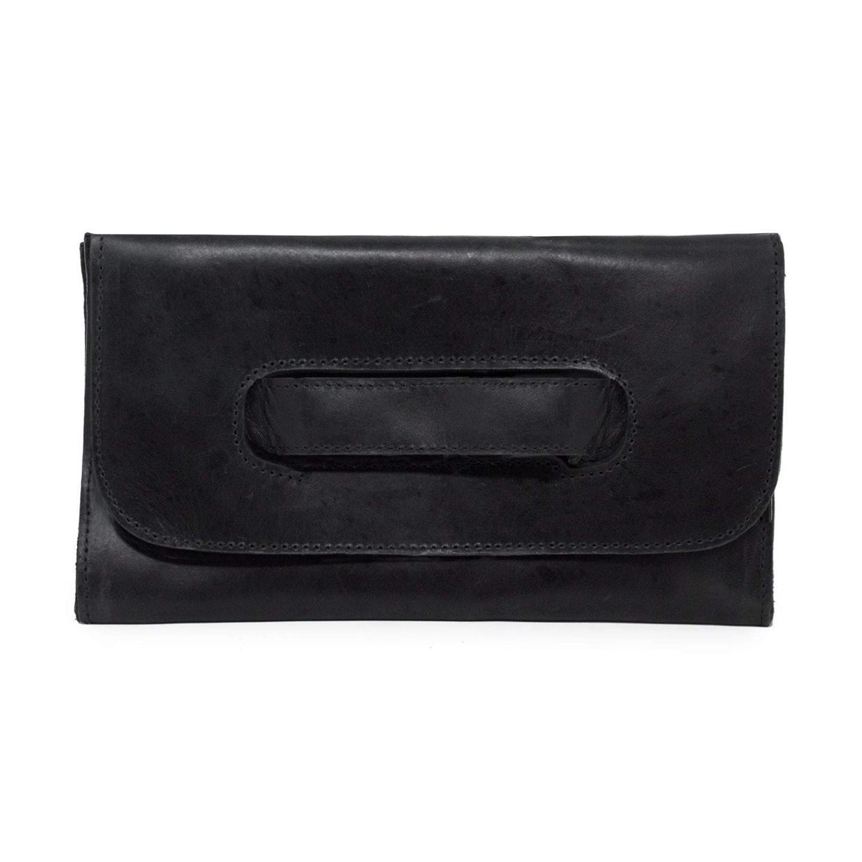 Able Mare Handle Clutch Handbags in Black at Wrapsody