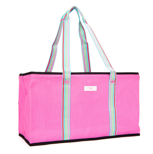 Scout Cabana Boy Totes in Pink Lemonade at Wrapsody