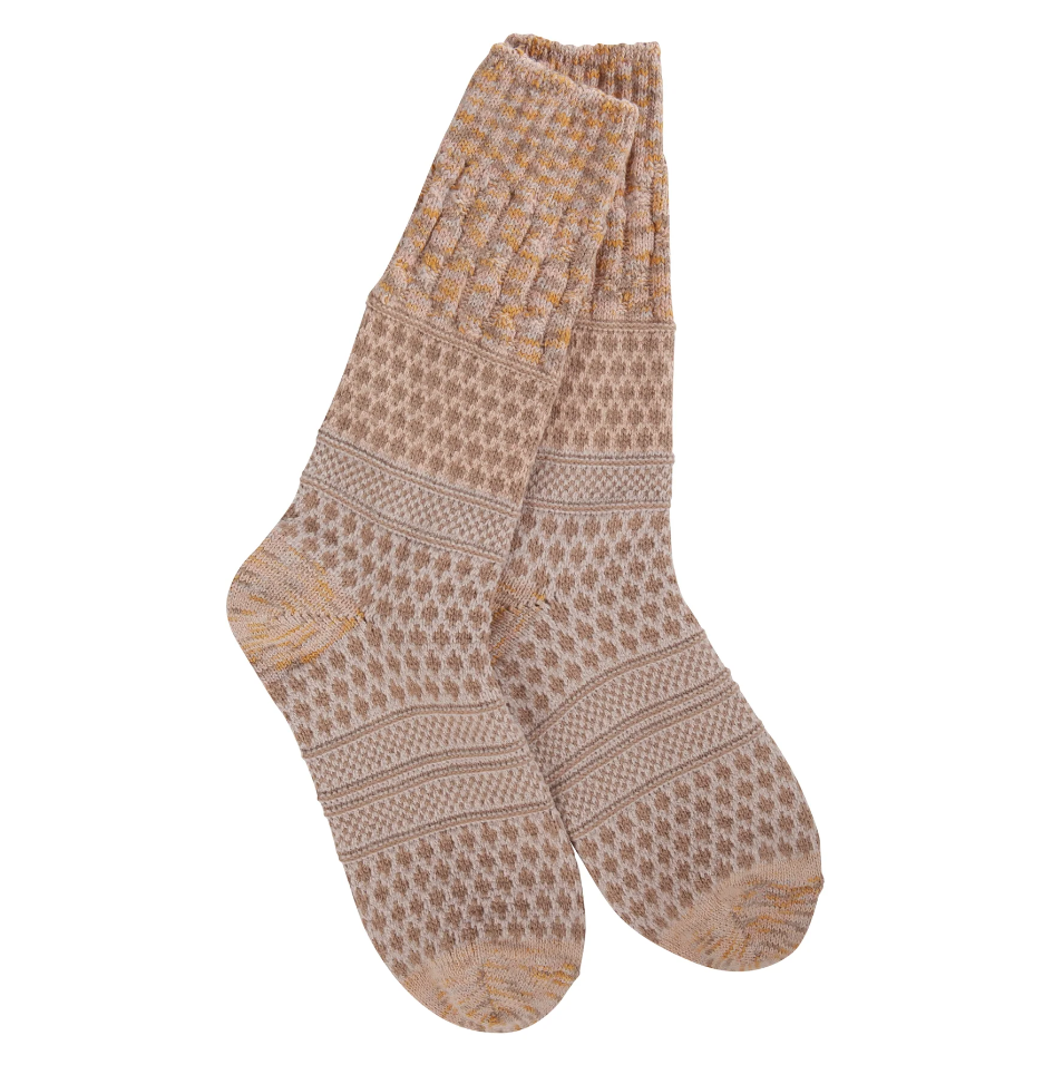 Texture Crew Socks Socks in Rose Multi at Wrapsody