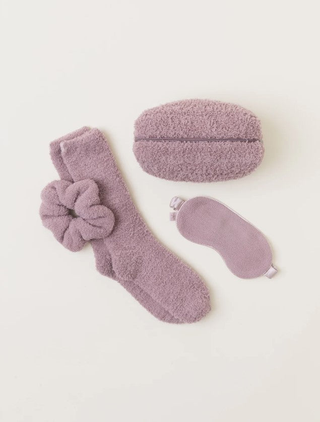 Barefoot Dreams Eyemask, Scrunchie, & Sock Set Gift Sets in Rose at Wrapsody