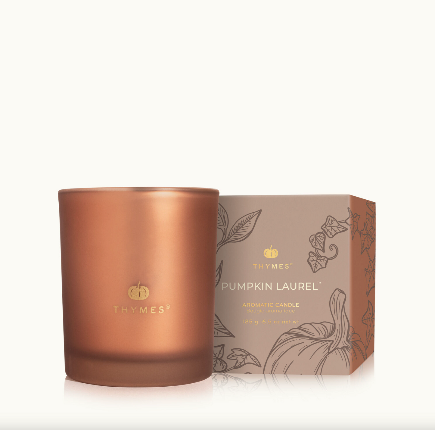 Thymes Pumpkin Laurel 6.5oz Candle Candles in  at Wrapsody