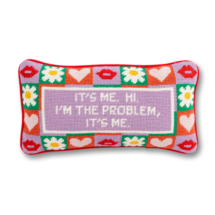 It's Me Needlepoint Pillow Pillows in  at Wrapsody