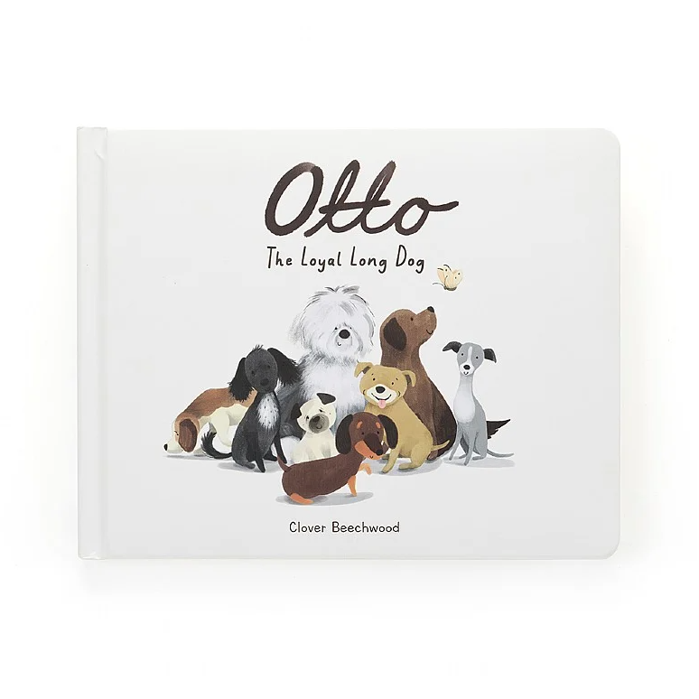 Jellycat Otto the Loyal Long Dog Book Baby in  at Wrapsody