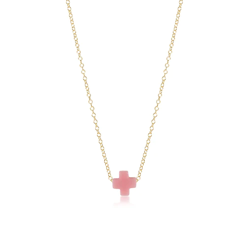 Enewton Signature Cross 16" Necklace Necklaces in Pink at Wrapsody
