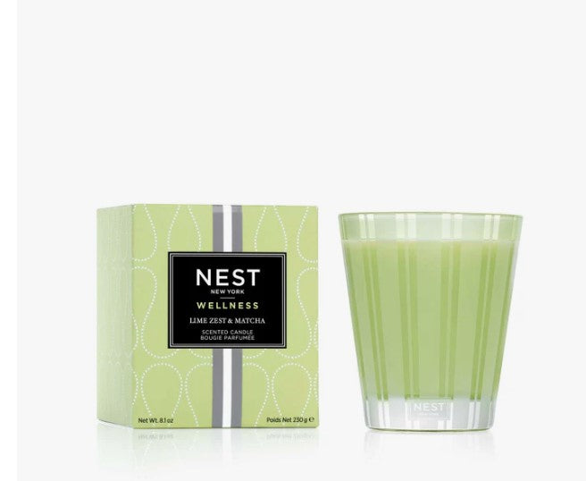 Nest Classic Candle 8.1oz Candles in Lime Zest & Matcha at Wrapsody