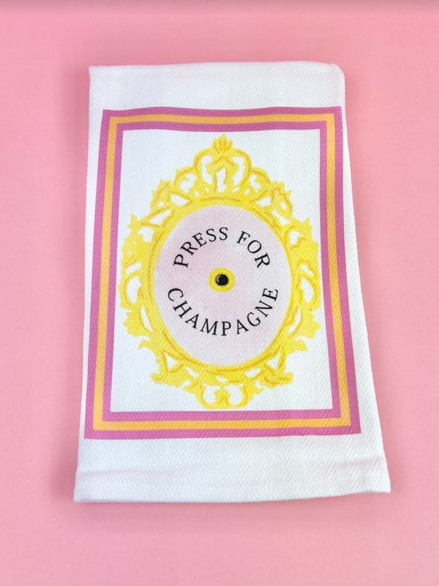 Press For Champagne Towel Kitchen Towels in  at Wrapsody