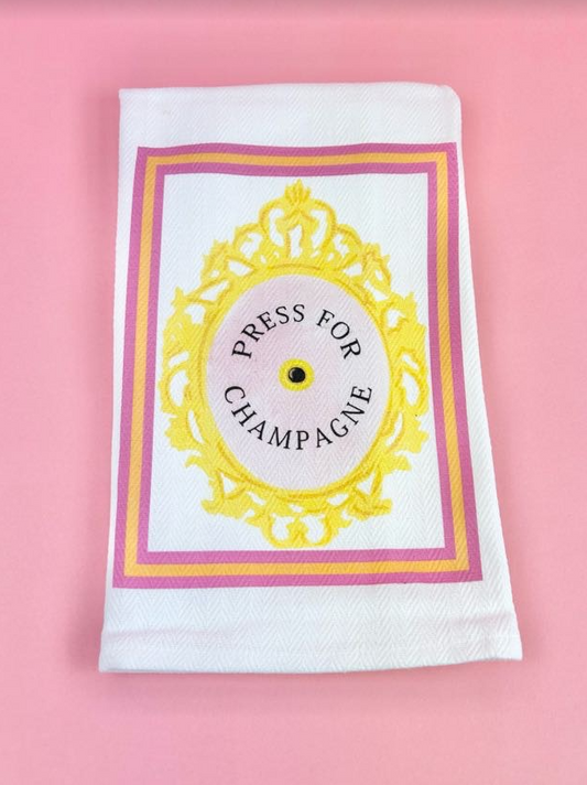 Press For Champagne Towel Kitchen Towels in  at Wrapsody