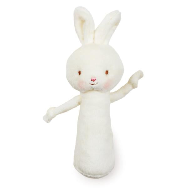 White Bunny Chime Rattle Baby in Default Title at Wrapsody
