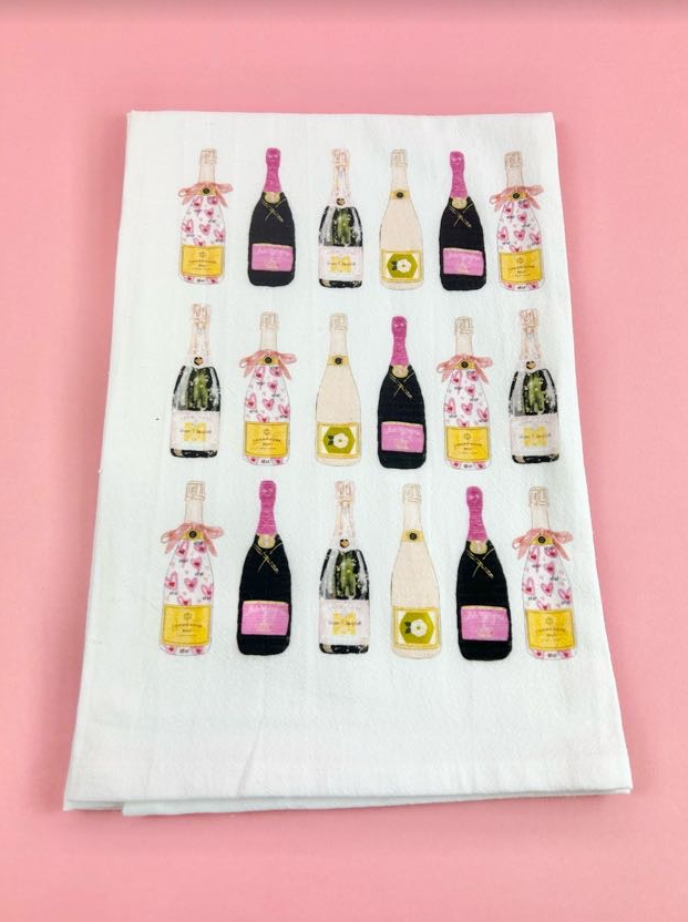Champagne Bottles Towel Kitchen Towels in  at Wrapsody