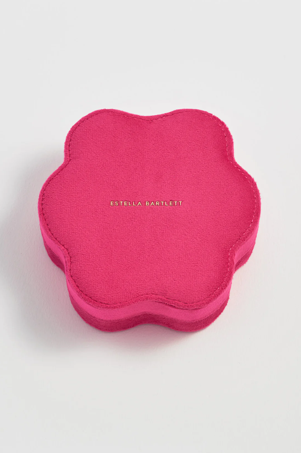 Wavy Pink Velvet Box Travel Accessories in  at Wrapsody