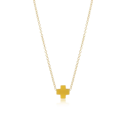 Enewton Signature Cross 16" Necklace Necklaces in Canary at Wrapsody