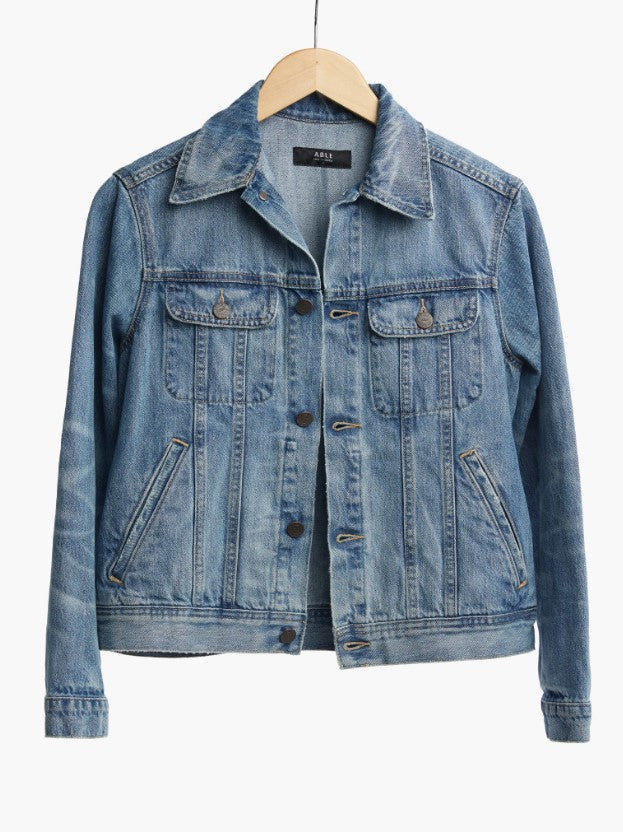 Able Bailey Jean Jacket Outerwear in  at Wrapsody