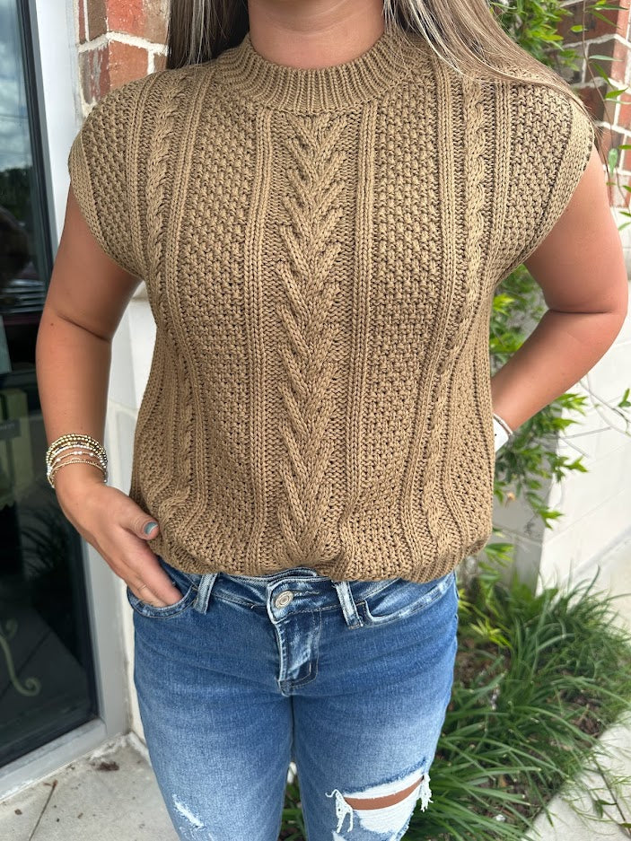 Fall Connection Cable Knit Sweater Sweaters in  at Wrapsody