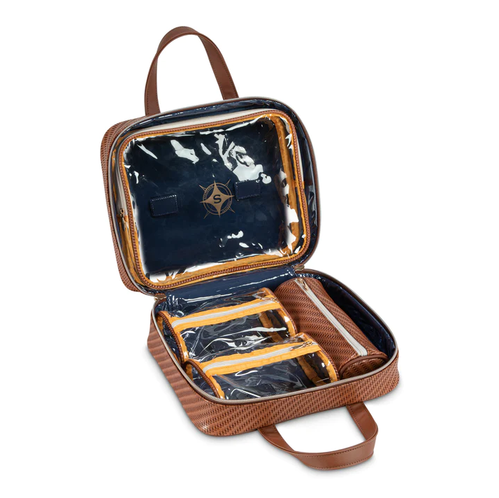 Martha Large Briefcase Rosewood Cognac Travel Accessories in  at Wrapsody
