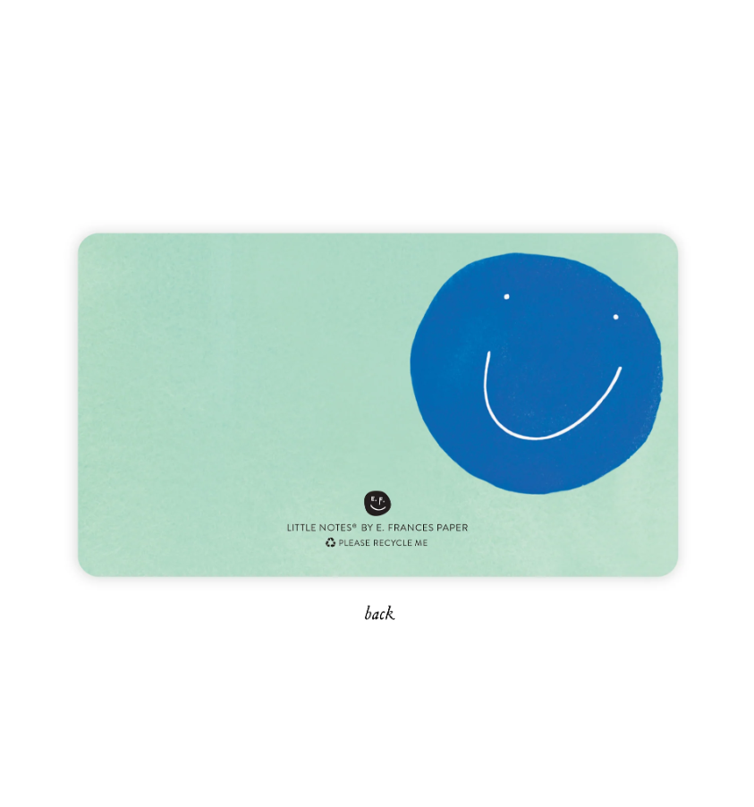 Little Notes Blue Smiley Paper in  at Wrapsody