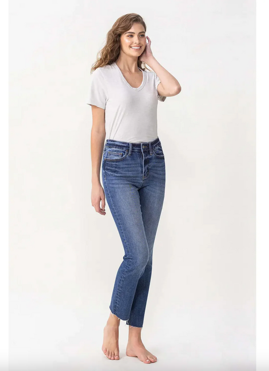 Masterfully Hi Rise Straight Jean Jeans in  at Wrapsody
