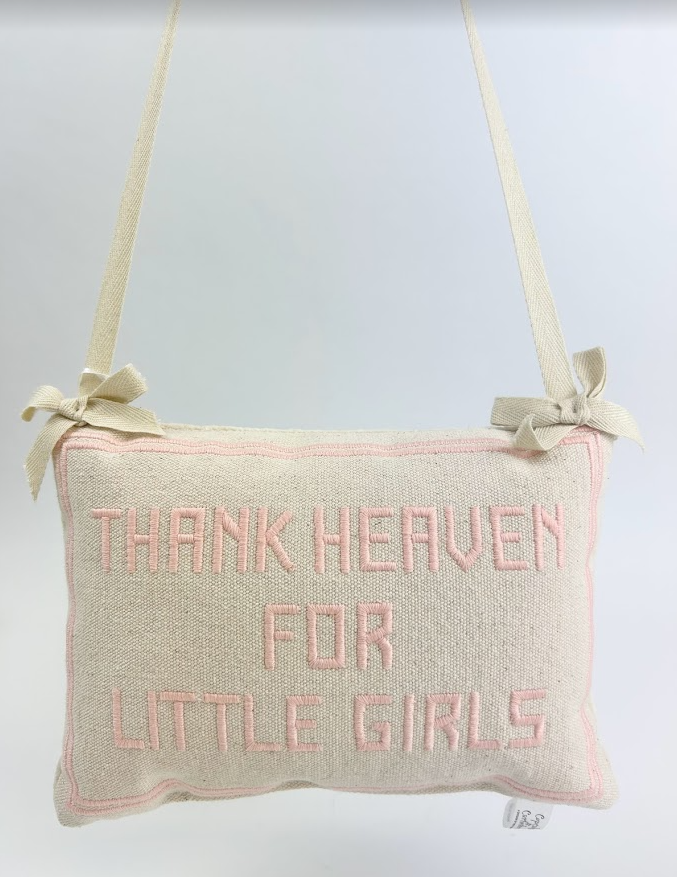 Thank Heaven Girl Door Hanger Pillow Baby in  at Wrapsody