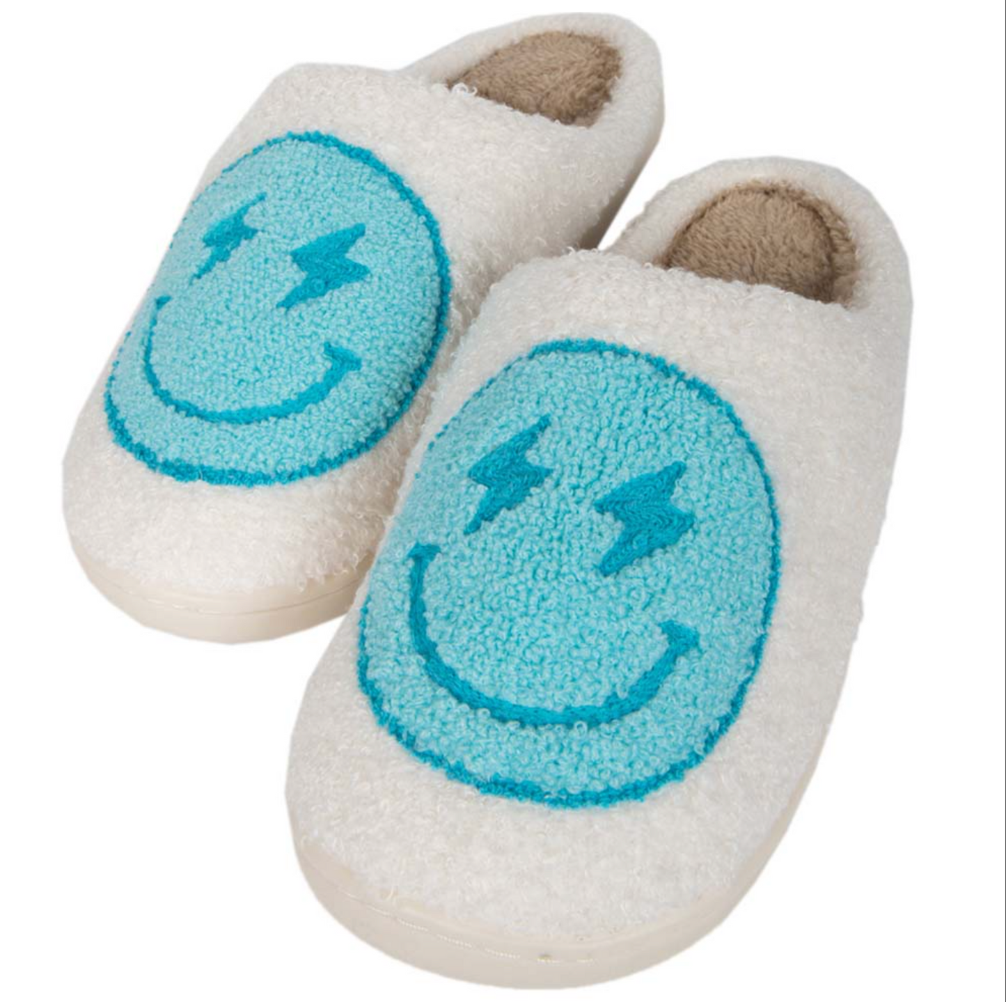 Slippers Lightning Face Shoes in Turquoise at Wrapsody