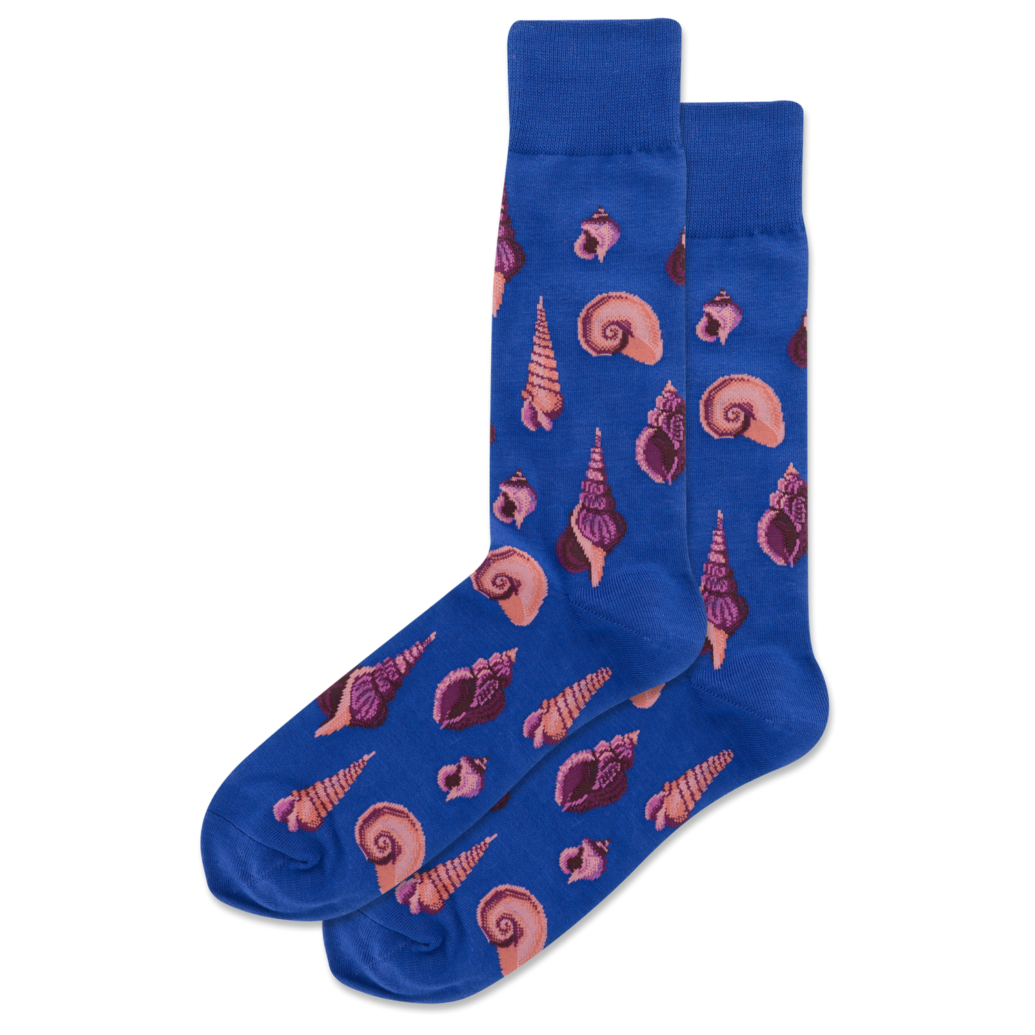 Men Sock - Purple w/ Sea Shells Socks in Default Title at Wrapsody