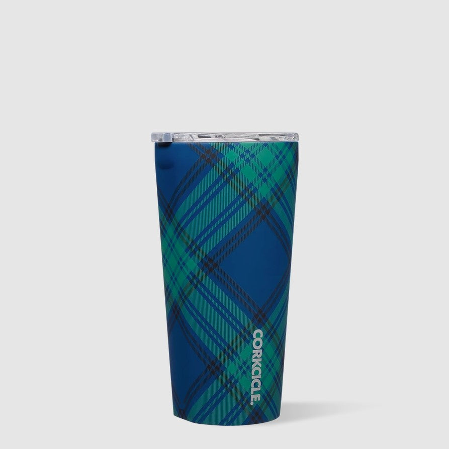 Corkcicle Tumbler 16oz Drinkware in Blackwatch Plaid at Wrapsody