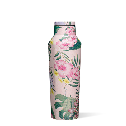 Corkcicle Sport Canteen 20oz Drinkware in Pink Luau at Wrapsody