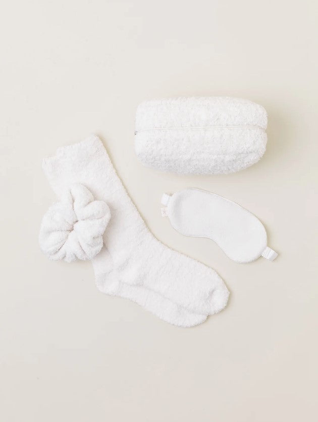 Barefoot Dreams Eyemask, Scrunchie, & Sock Set Gift Sets in Cream at Wrapsody