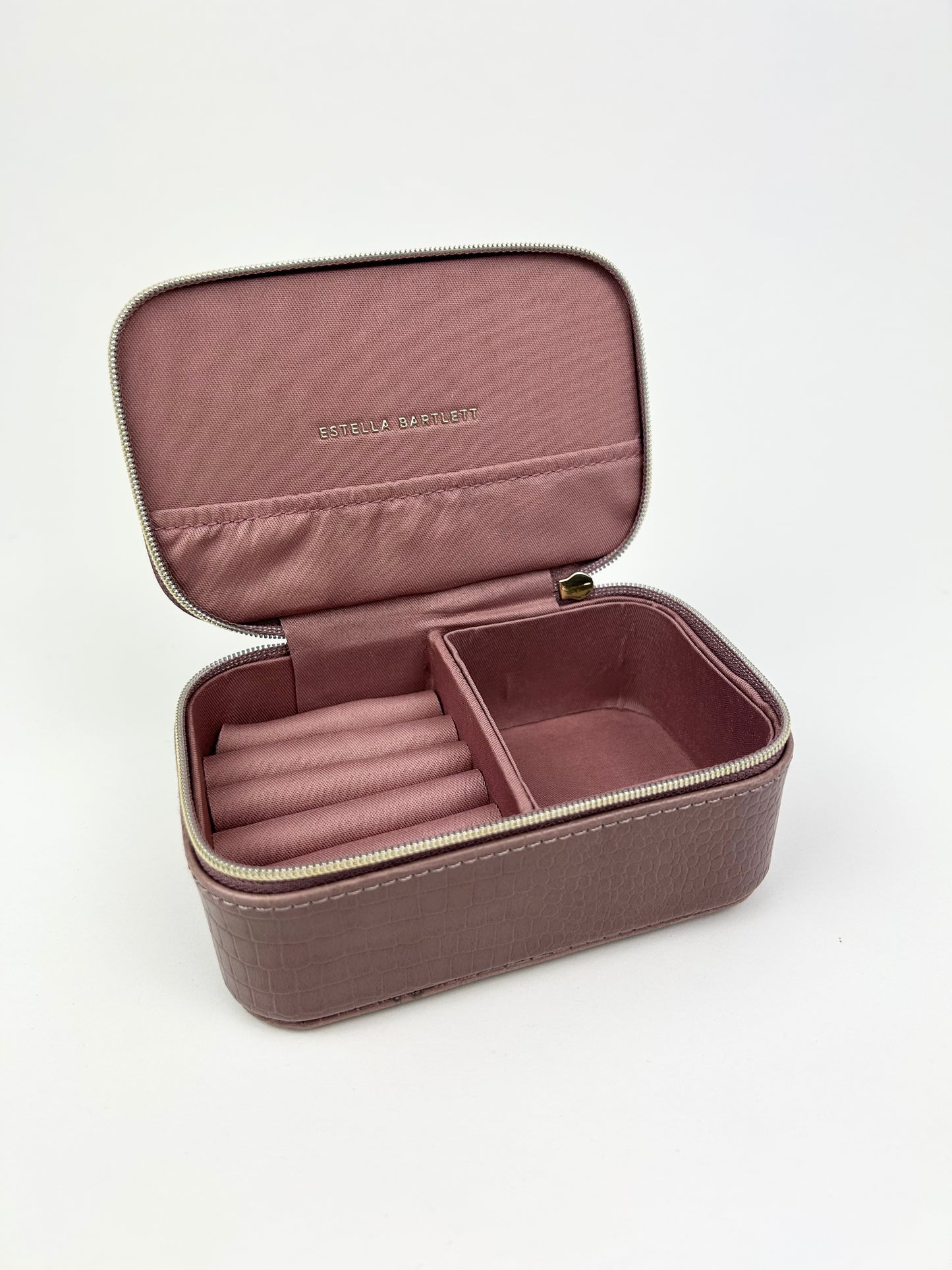 Estella Bartlett Pink Croc Mini Jewelry Box Dusty Travel Accessories in  at Wrapsody