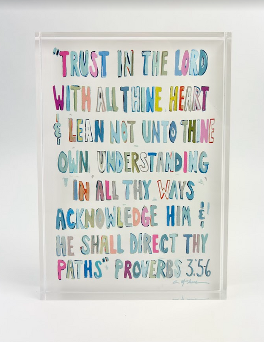 Acrylic Block Proverbs Pink 5x7 Home Decor in  at Wrapsody