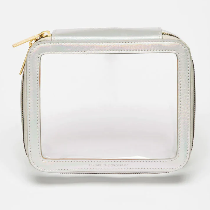 Iridescent Clear Travel Case Travel Accessories in  at Wrapsody